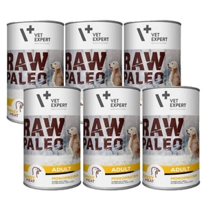 Vetexpert RAW PALEO adult turkey 6x400g - krůtí konzerva