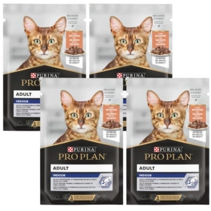 Purina Pro Plan Indoor Adult s lososem pro kočky 4x85g