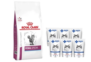 ROYAL CANIN Renal Special Feline RSF 26 4 kg + ENZO VET Renal 6 x 100 g