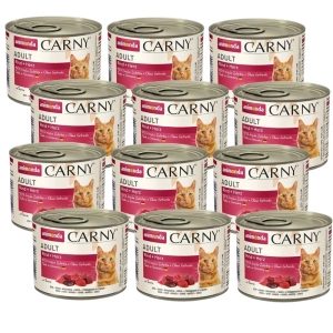 Animonda Cat Carny Adult příchuť: hovězí a srdce 12x200g