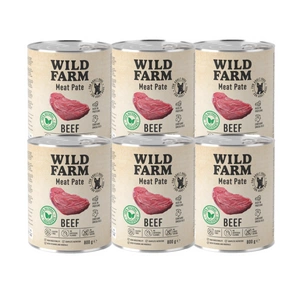 WILD FARM Pate Beef 6x800g bezlepkové krmivo pro psy