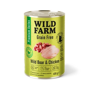 WILD FARM Premium Grain Free Wild Boar and Chicken 400g - krmivo pro kočky bez obilovin