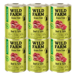 WILD FARM Premium Grain Free Beef and Tuna 6x400g - krmivo pro kočky bez obilovin