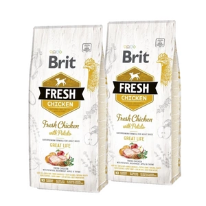 Brit Fresh Kuře a brambory Adult Great Life 2x12kg