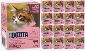 Bozita Cat kousky jelly s s mletým hovězím masem Tetrapak 16x370g
