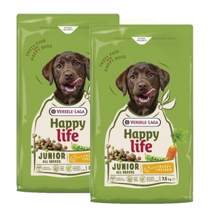 VERSELE-LAGA Happy Life Junior Chicken 2x7,5kg - krmivo pro štěňata a mladé psy s drůbežím masem