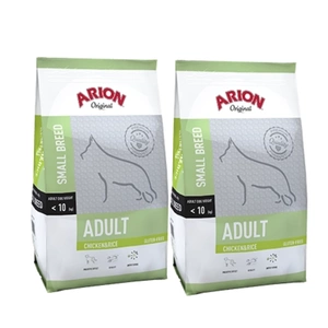 ARION Original Adult Small Breed Chicken &amp; Rice 2x(7,5 kg + 1 kg)