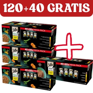 Sheba Nature's Collection Poultry Jelly Flavours - vlhké krmivo pro kočky 120x85g + 40x85g GRATIS