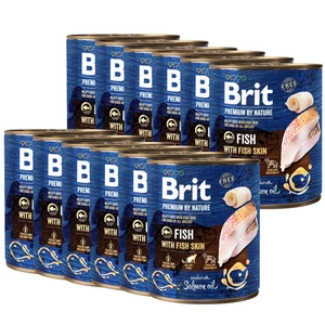 Brit Premium by Nature Ryba s rybí kůží 12x800g