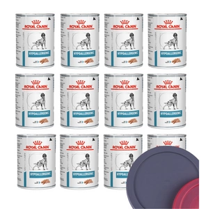 ROYAL CANIN Hypoallergenic DR21 12x400g konzerva + víko na plechovku ZDARMA
