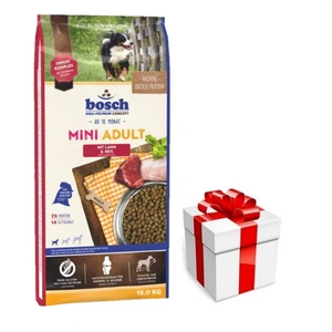 Bosch Adult Mini Lamb & Rice, jehněčí a rýže 15kg + překvapení pro psa ZDARMA