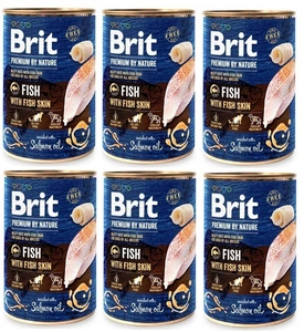 Brit Premium by Nature Ryba s rybí kůží 6x800g