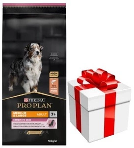 Purina Pro Plan Medium & Large 7+ Sensitive Optiderma 14kg + PŘEKVAPENÍ ZDARMA !!!