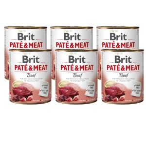 BRIT PATE &amp; MEAT HOVĚZÍ 6x800g