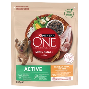 PURINA ONE Mini Active kuře, rýže - suché krmivo pro psy - 800g