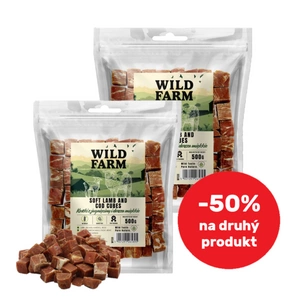 WILD FARM kostky jehněčí a treska měkké 2x500g pamlsky pro psy