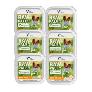 Vetexpert RAW PALEO PATE MINI adult turkey 6x150g - indická etiketa