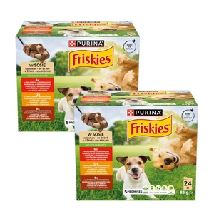 PURINA Friskies Krmivo pro dospělé psy v omáčce 48 x 85 g