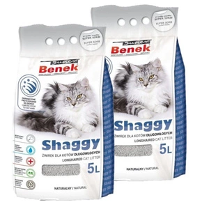 SUPER BENEK Shaggy Litter - Podestýlka pro dlouhosrsté kočky 2x5L