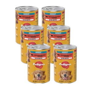 Pedigree Adult s hovězím masem v želé 6x1200 g