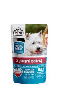 Frendi- Kousky v jemné omáčce s jehněčím masem 100g.