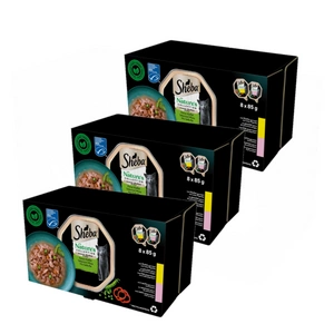 Sheba Nature's Collection s kuřecím masem na paprikách a lososem s hráškem v omáčce 24 x 85 g