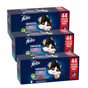 Felix Fantastic s hovězím kuřetem lososem a tuňákem v želé 132x85g