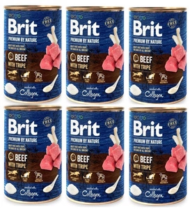 Brit Premium by Nature Hovězí maso s dršťkami 6x400g