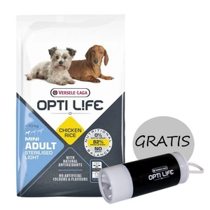 VERSELE-LAGA Opti Life Adult Light Mini 7,5kg + zásobník na sáčky na psí exkrementy s baterkou GRATIS