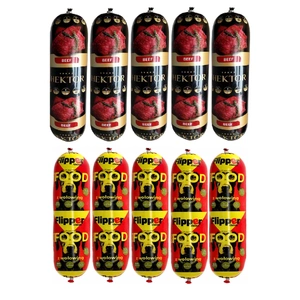 DOLINA NOTECI FLIPPER Classic s hovězím masem pro psy 5x900g + prémiové krmivo Hektor tyčinka pro psy s hovězím masem 5x900g