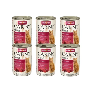 Animonda Cat Carny Adult příchuť: hovězí a srdce 6x400g