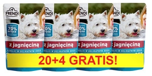 Frendi- Kousky v jemné omáčce s jehněčím masem 24x100g.