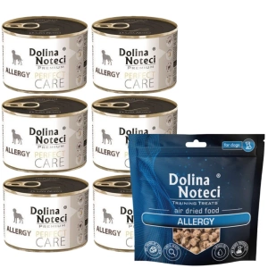 Dolina noteci Premium Perfect Care Allergy 6x185g + Training Treats Allergy 130g
