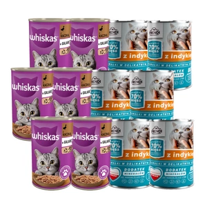 WHISKAS Adult kachna 6x400g + Frendi kousky v jemné krůtí omáčce 6x400g