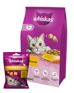 Whiskas Adult kuře 14 kg + WHISKAS Healthy Shine 45g pamlsek pro kočky, s kuřecím masem