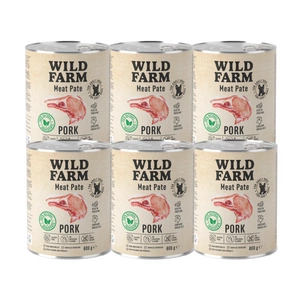 WILD FARM Pate Pork 6x800g bezlepkové krmivo pro psy