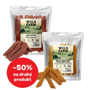 WILD FARM hovězí filet 500g + WILD FARM multivitamínové batátové filety 500g