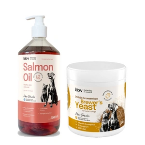 LAB-V Lesklá srst a zdravá kůže – kvasnice + omega-3