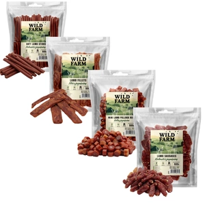 WILD FARM MIX pamlsky s jehněčím masem (4x500g)
