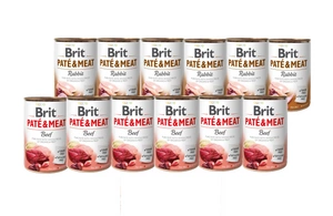 BRIT PATE &amp; MEAT RABBIT 6x400g + BRIT PATE &amp; MEAT BEEF 6x400g