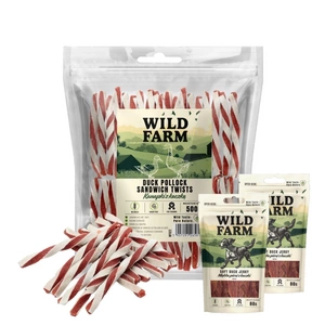 WILD FARM kachní sendvič 500g pamlsky pro psy + WILD FARM měkká kachní prsa 2x80g
