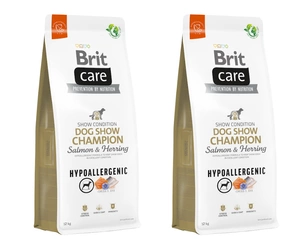 BRIT CARE Dog Hypoallergenic Dog Show Champion Losos a sledě 2x12kg