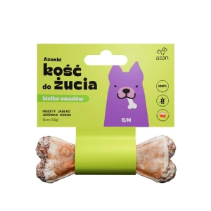 AZANKI Žvýkací kost s hmyzem a kokosem pro psy S/M 12 cm