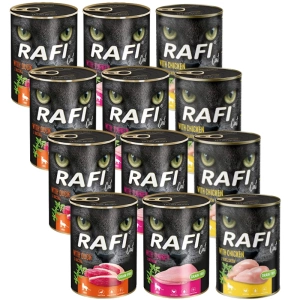 RAFI Cat Adult Mix příchutě 12x400g