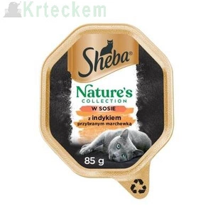 SHEBA® Nature's Collection  Krůtí omáčka - mokré krmivo pro kočky - 85g tác