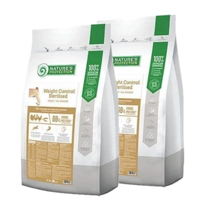 NATURES PROTECTION Weight Control Sterilised Poultry with Krill Adult All Breeds 2x12kg