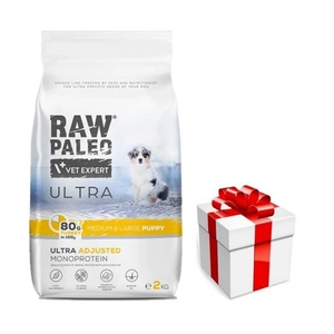 Vetexpert Raw Paleo Turkey Puppy Large 2kg + překvapení pro vašeho psa ZDARMA