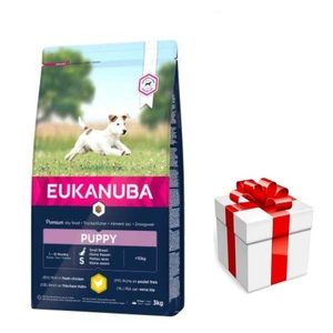 EUKANUBA Growing Puppy Small Breed chicken 3kg + Překvapení pro psa