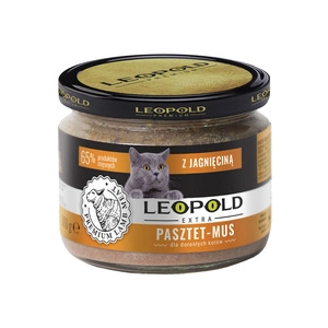Leopold Pate Mousse s jehněčím masem pro kočky 300g +10% Gratis (Jar)