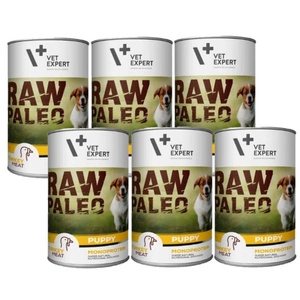Vetexpert RAW PALEO štěněcí krůta 6x400g - krůtí konzerva
